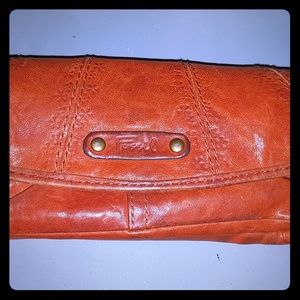 Fossil Talita flap Clutch in Rust